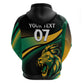 Afro-Jamaica Heritage Custom Zip Hoodie Roaring Lion