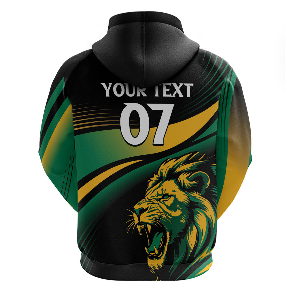 Afro-Jamaica Heritage Custom Zip Hoodie Roaring Lion