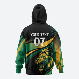 Afro-Jamaica Heritage Custom Zip Hoodie Roaring Lion