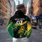 Afro-Jamaica Heritage Custom Zip Hoodie Roaring Lion