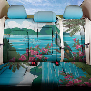 Afro-Saint Lucians Back Car Seat Cover Pitons Landscape