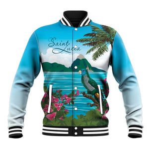 Afro-Saint Lucians Baseball Jacket Pitons Landscape