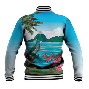 Afro-Saint Lucians Baseball Jacket Pitons Landscape