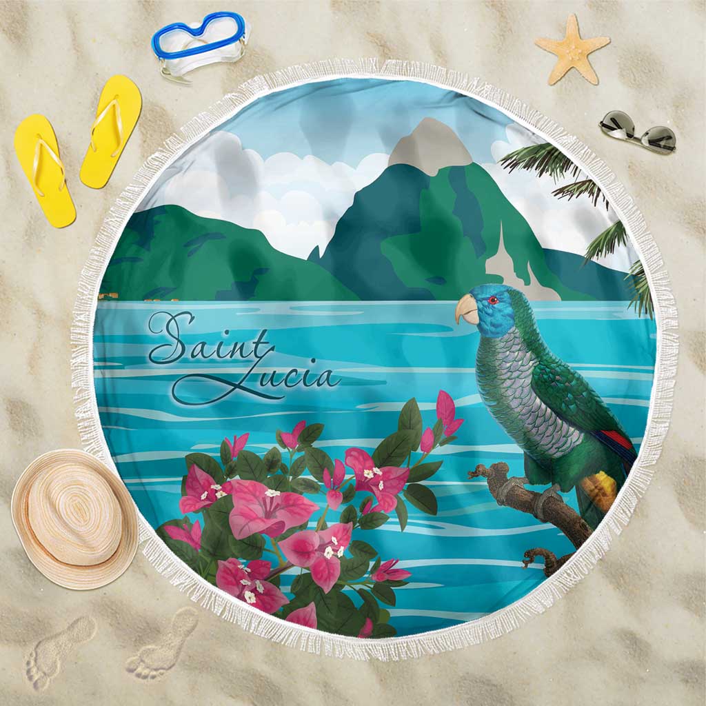 Afro-Saint Lucians Beach Blanket Pitons Landscape