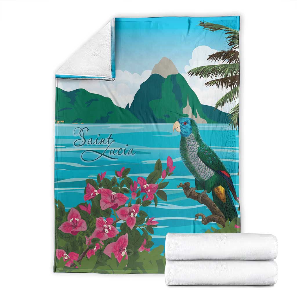 Afro-Saint Lucians Blanket Pitons Landscape