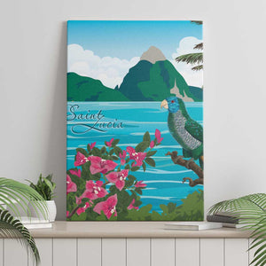 Afro-Saint Lucians Canvas Wall Art Pitons Landscape