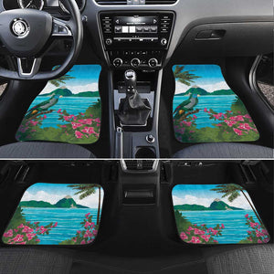 Afro-Saint Lucians Car Mats Pitons Landscape