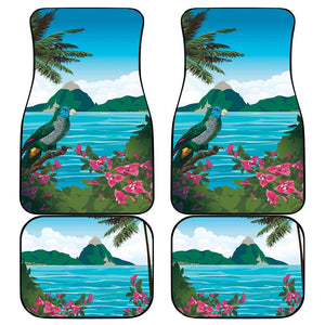 Afro-Saint Lucians Car Mats Pitons Landscape
