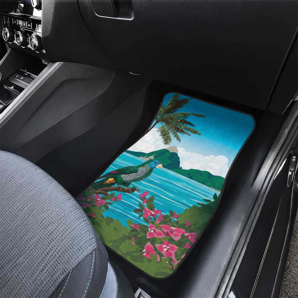 Afro-Saint Lucians Car Mats Pitons Landscape