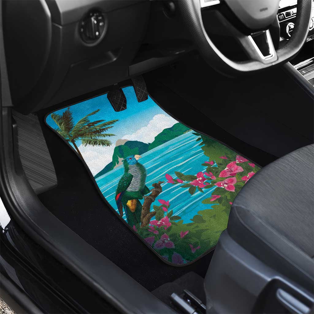 Afro-Saint Lucians Car Mats Pitons Landscape