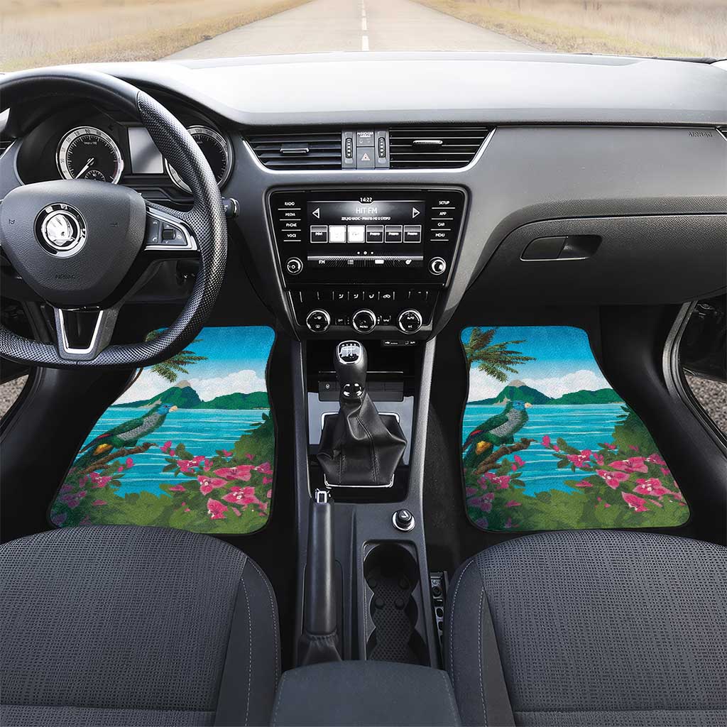 Afro-Saint Lucians Car Mats Pitons Landscape