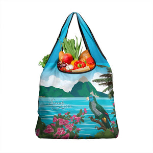 Afro-Saint Lucians Grocery Bag Pitons Landscape