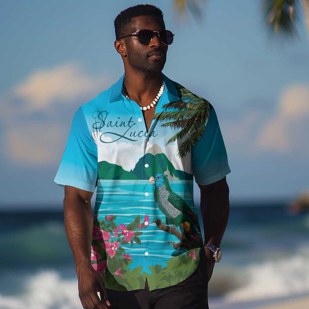 Afro-Saint Lucians Hawaiian Shirt Pitons Landscape