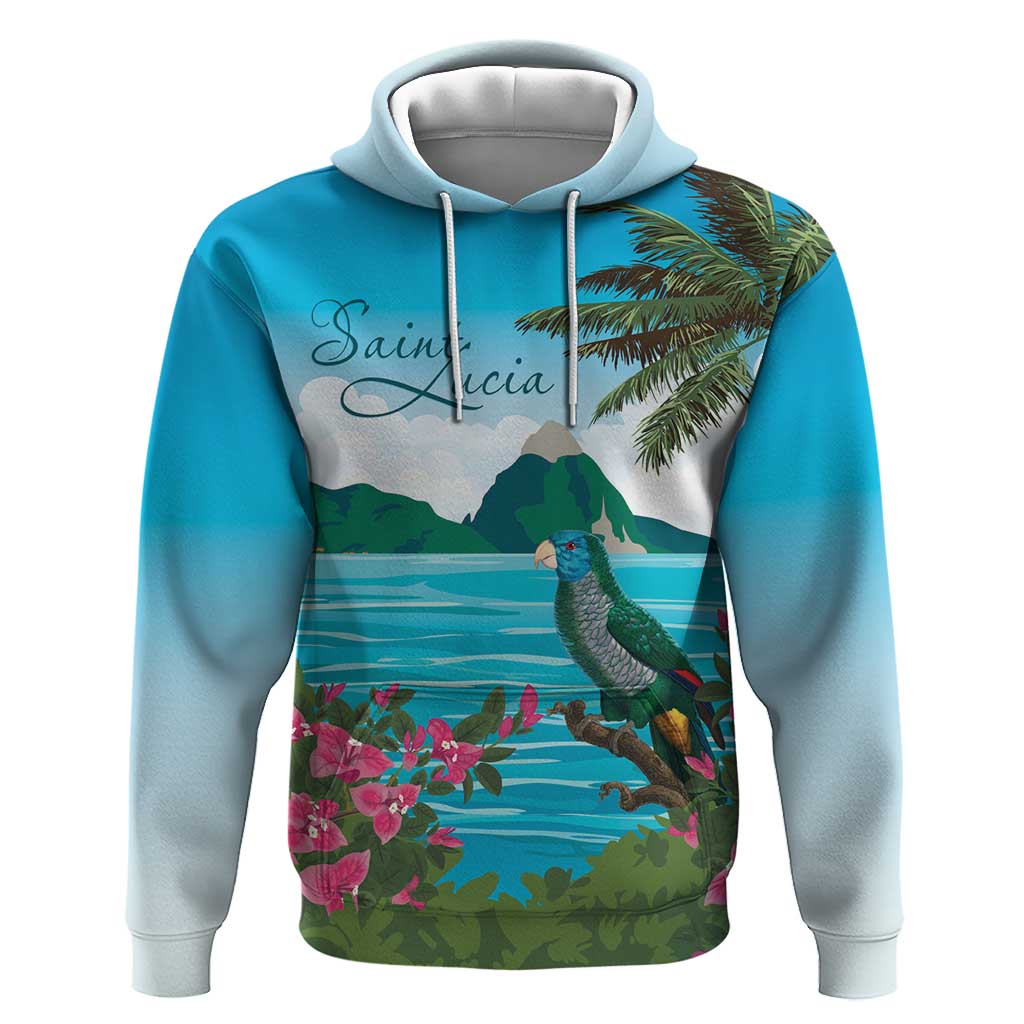 Afro-Saint Lucians Hoodie Pitons Landscape