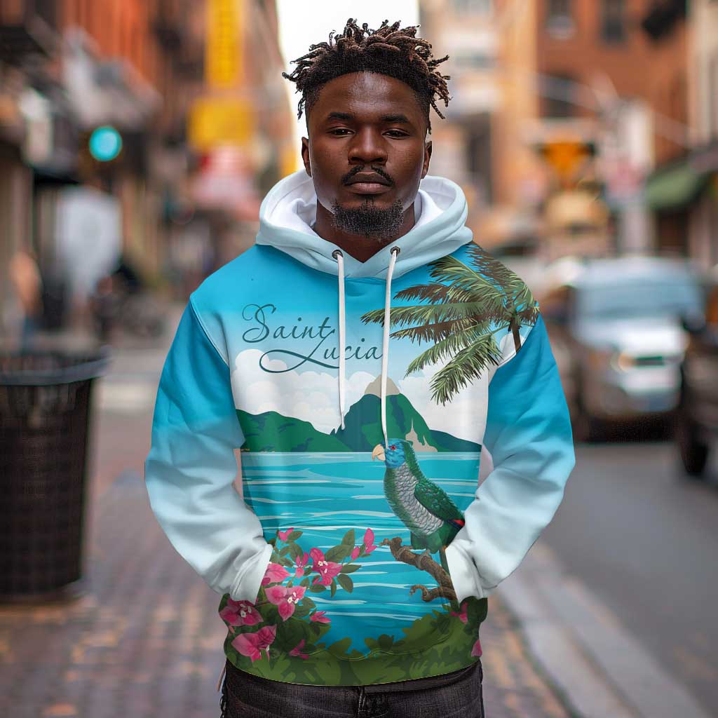 Afro-Saint Lucians Hoodie Pitons Landscape