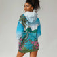 Afro-Saint Lucians Hoodie Dress Pitons Landscape