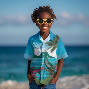 Afro-Saint Lucians Kid Hawaiian Shirt Pitons Landscape