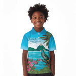 Afro-Saint Lucians Kid Polo Shirt Pitons Landscape