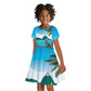 Afro-Saint Lucians Kid Short Sleeve Dress Pitons Landscape