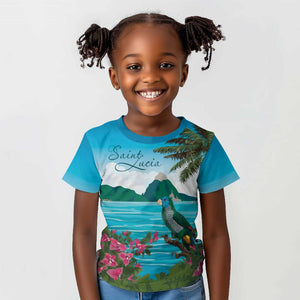 Afro-Saint Lucians Kid T shirt Pitons Landscape