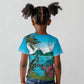 Afro-Saint Lucians Kid T shirt Pitons Landscape
