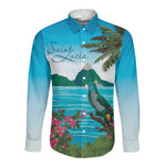 Afro-Saint Lucians Long Sleeve Button Shirt Pitons Landscape