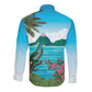 Afro-Saint Lucians Long Sleeve Button Shirt Pitons Landscape