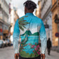 Afro-Saint Lucians Long Sleeve Button Shirt Pitons Landscape
