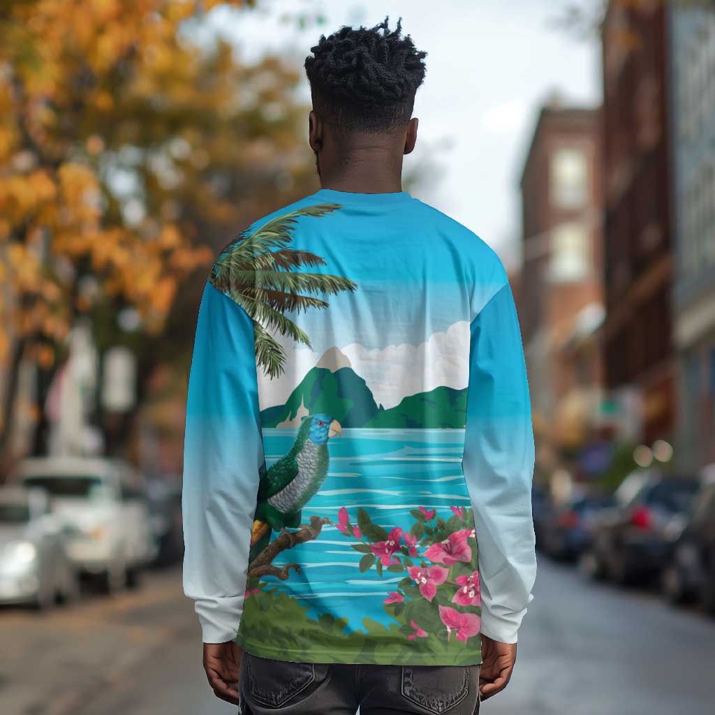 Afro-Saint Lucians Long Sleeve Shirt Pitons Landscape