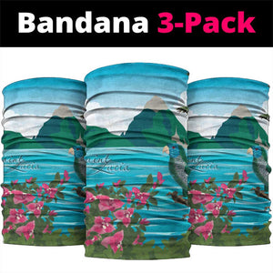 Afro-Saint Lucians Neck Gaiter Pitons Landscape LT7