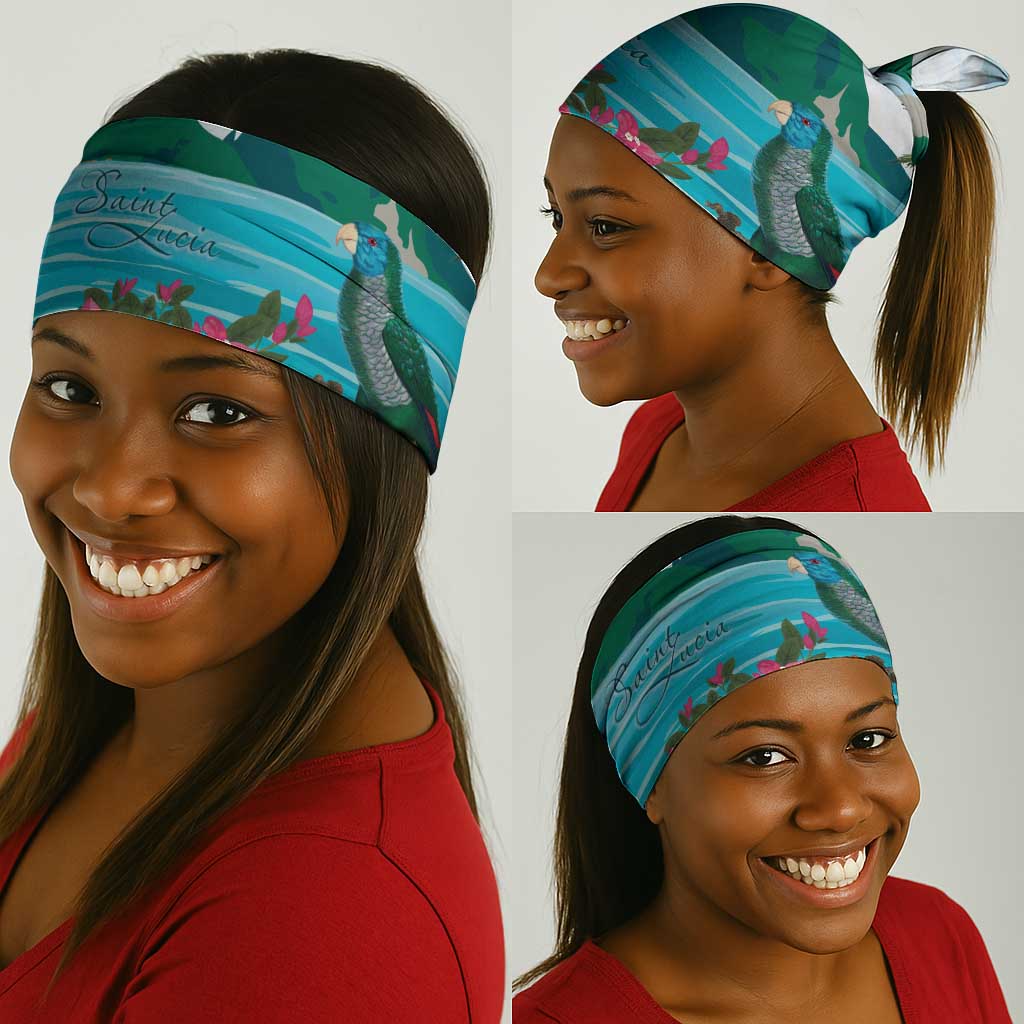Afro-Saint Lucians Neck Gaiter Pitons Landscape LT7