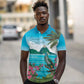 Afro-Saint Lucians Polo Shirt Pitons Landscape