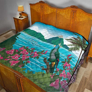 Afro-Saint Lucians Quilt Pitons Landscape