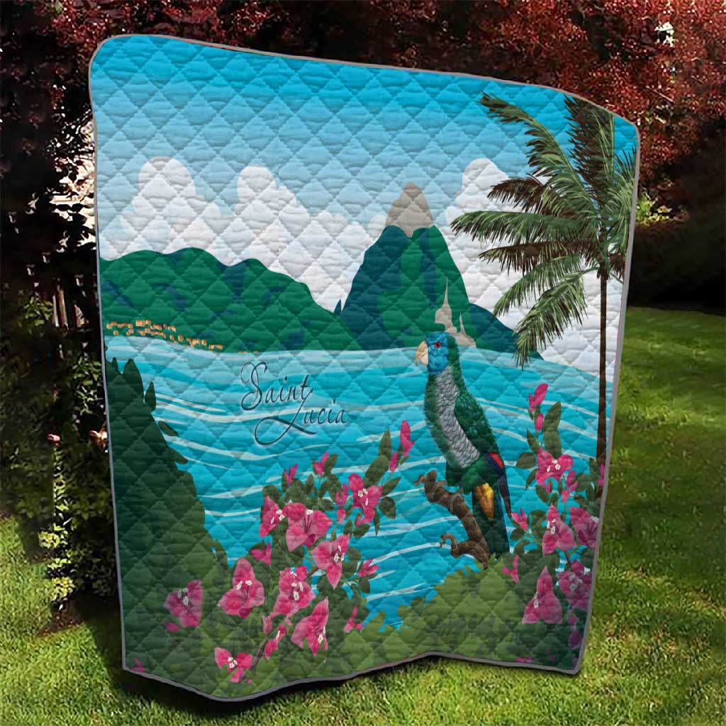 Afro-Saint Lucians Quilt Pitons Landscape