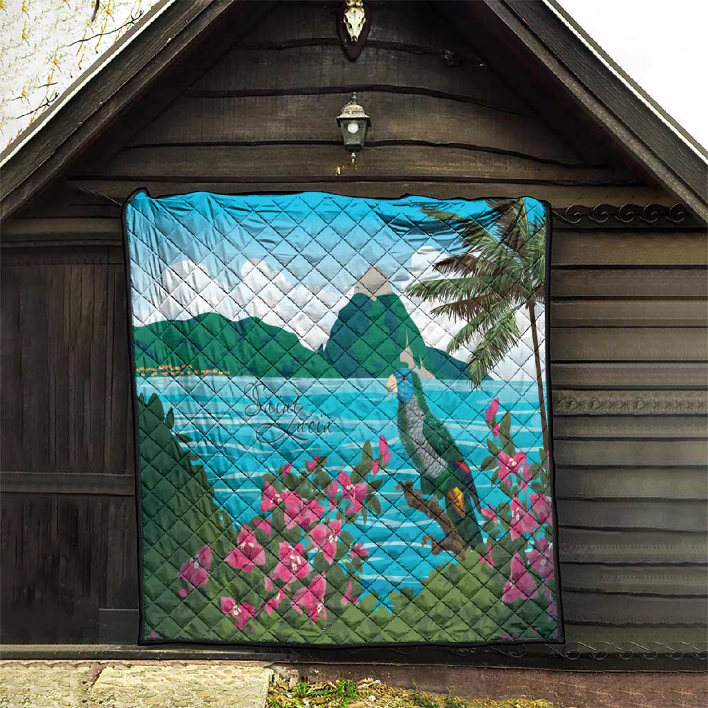 Afro-Saint Lucians Quilt Pitons Landscape