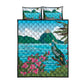 Afro-Saint Lucians Quilt Bed Set Pitons Landscape