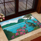 Afro-Saint Lucians Rubber Doormat Pitons Landscape