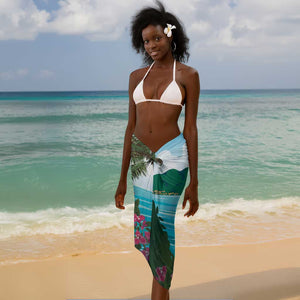 Afro-Saint Lucians Sarong Pitons Landscape