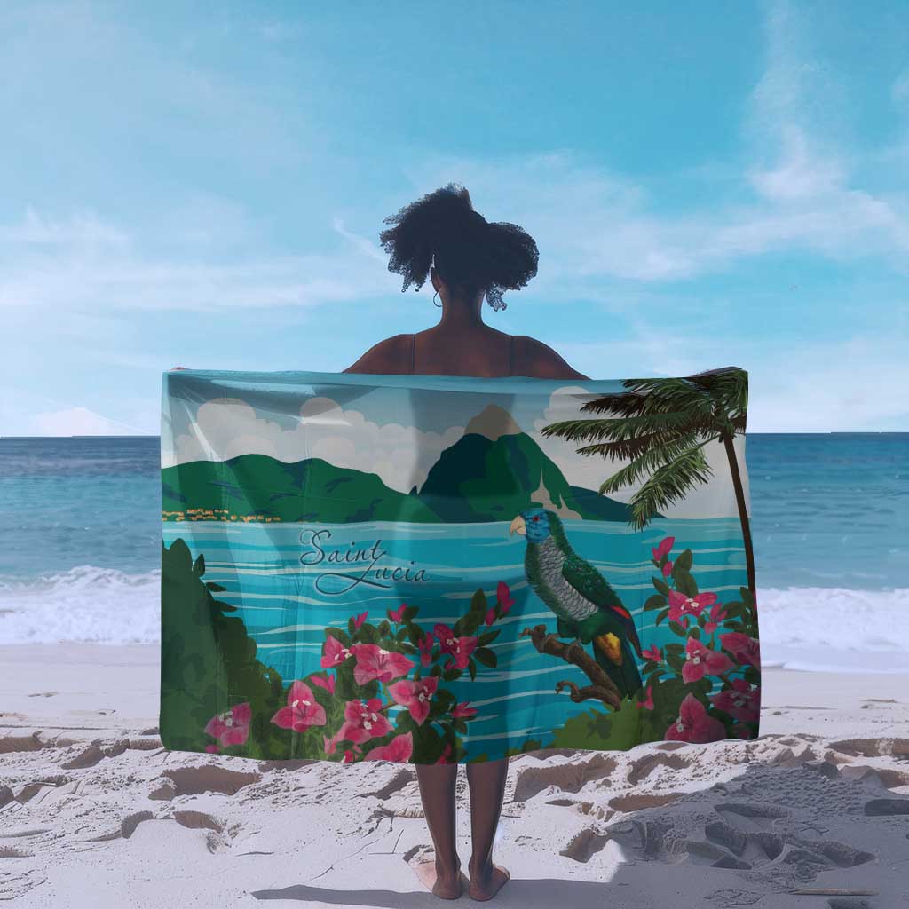 Afro-Saint Lucians Sarong Pitons Landscape