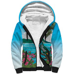 Afro-Saint Lucians Sherpa Hoodie Pitons Landscape