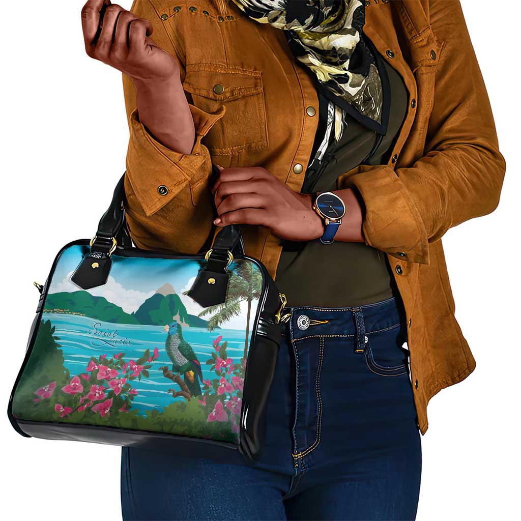 Afro-Saint Lucians Shoulder Handbag Pitons Landscape