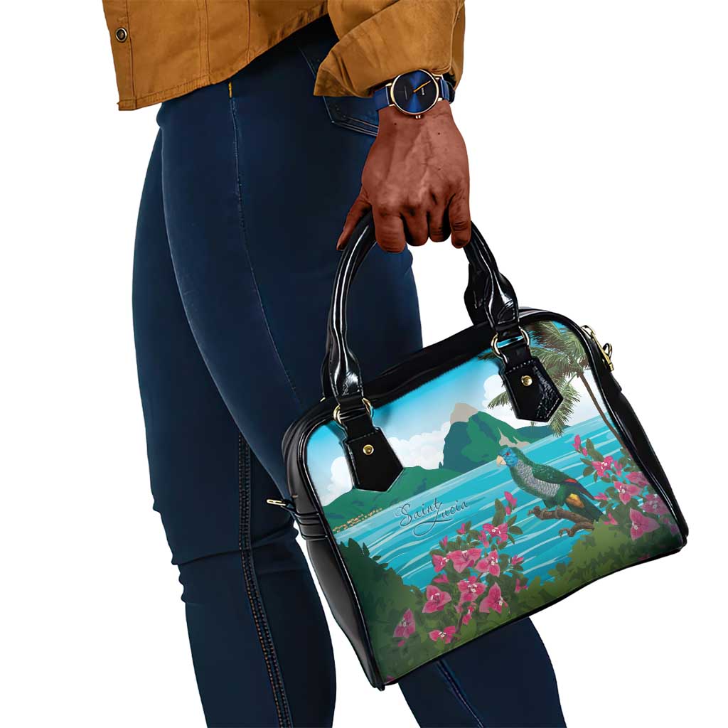 Afro-Saint Lucians Shoulder Handbag Pitons Landscape