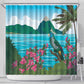 Afro-Saint Lucians Shower Curtain Pitons Landscape