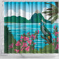 Afro-Saint Lucians Shower Curtain Pitons Landscape