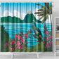 Afro-Saint Lucians Shower Curtain Pitons Landscape