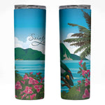 Afro-Saint Lucians Skinny Tumbler Pitons Landscape