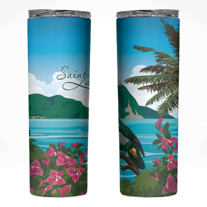 Afro-Saint Lucians Skinny Tumbler Pitons Landscape
