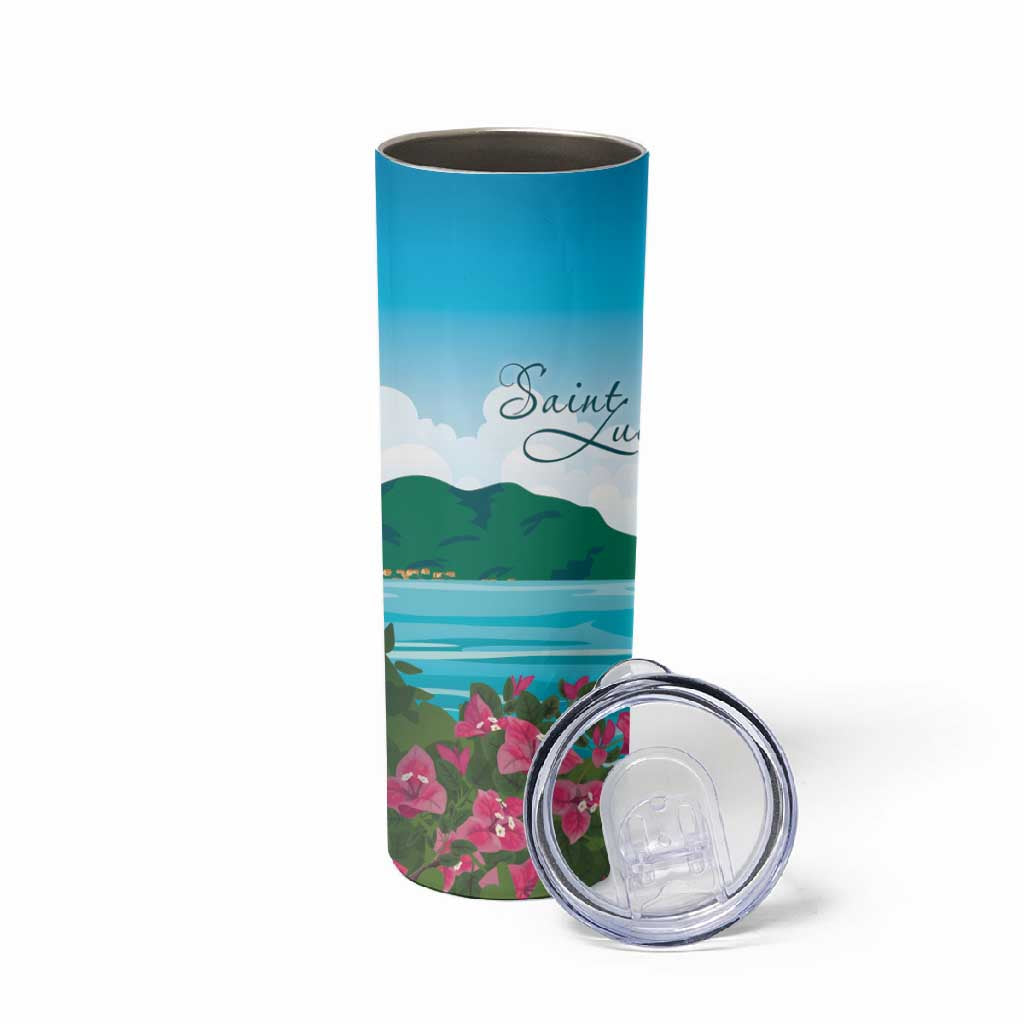 Afro-Saint Lucians Skinny Tumbler Pitons Landscape