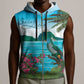 Afro-Saint Lucians Sleeveless Zip Hoodie Pitons Landscape - African Pride