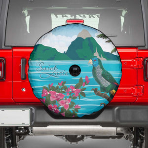 Afro-Saint Lucians Spare Tire Cover Pitons Landscape